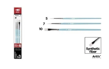 Pędzle syntetyczne 3szt - Artix