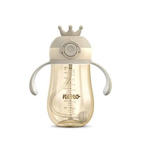 Bidon ze słomką dla dzieci Mio 2 Brown 280ml - Neno