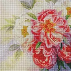 Diamentowa Mozaika - Nastrój piwonii 40x40 - Ideyka