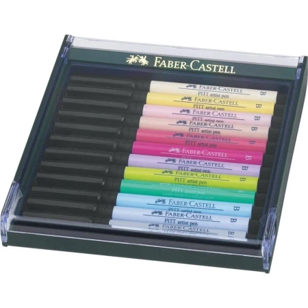 Zestaw pisaków Pitt Artist Pen Brush pastel 12szt - Faber Castell