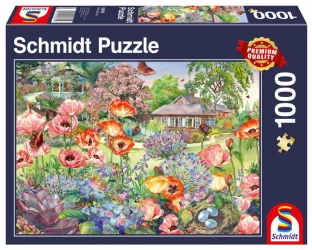Puzzle 1000 PQ Kwitnący ogród 110826 - Schmidt Puzzle
