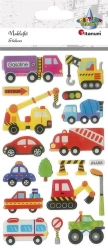 Naklejki wypukłe pojazdy użytkowe mix 17szt - Titanum