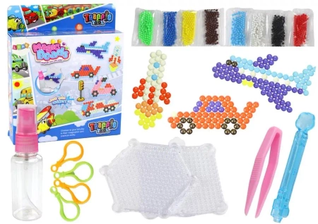 Zestaw koralików wodnych DIY transport 8 kolorów - Leantoys
