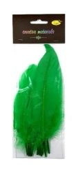 Piórka twarde zielone 10szt - Galeria Hobby