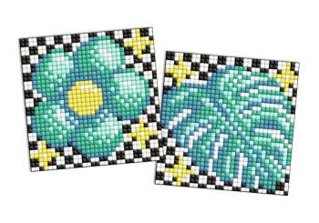 Diamentowa mozaika Kids - Kwiat i liść 9x9cm - Ideyka