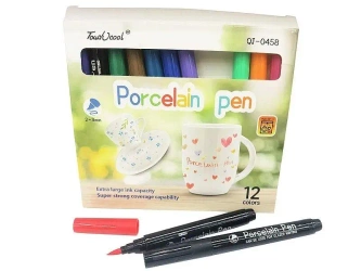 Flamastry do malowania po porcelanie 12 kolorów - ADAR