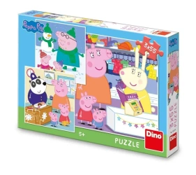 Puzzle Świnka Peppa 3x55el - Dino Toys