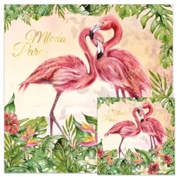 Karnet KWD ślub flamingi - Henry