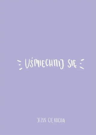 Kartka składana - Uśmiechnij się - Szaron