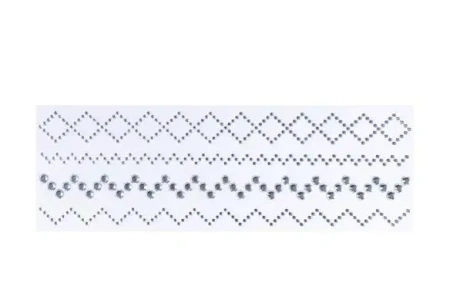 Dżety samoprzylepne srebrne paski 30cm - Brewis