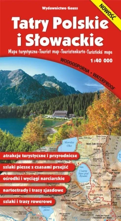 Tatry Polskie i Słowackie. Mapa 1:40 000 wyd. foliowane, wyd. 5 - Opracowanie zbiorowe