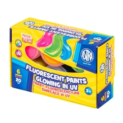 Farby fluorescencyjne Astra 6 kolorów po 20 ml - ASTRA art-pap