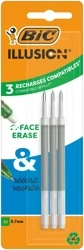 Wkład BIC Illusion Gel zielony blister 3szt.