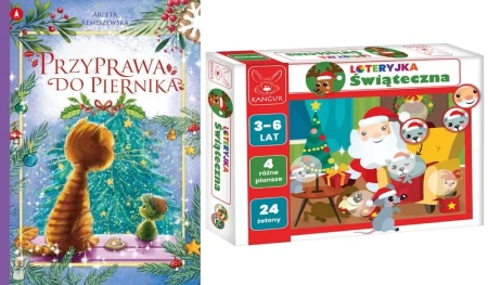 PREZENT MIKOŁAJKI Gra Loteryjka + 2 Kolorowanki + Naklejki + Bajka