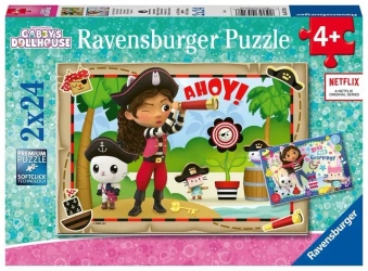 Puzzle dla dzieci 2x24 Koci Domek Gabi - Ravensburger