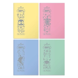 Paczka zeszyt A5 Eco PP Pastel Colors 32k kratka mix kolorów 10 szt. - Herlitz