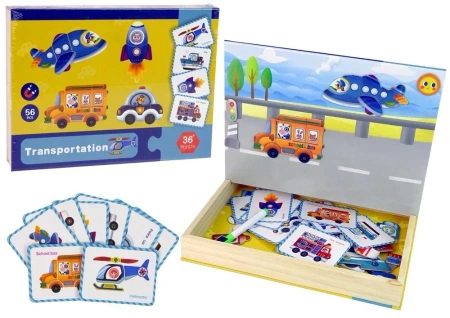 Układanka magnetyczna karty - Leantoys