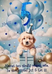 Karnet Urodziny 5 3K - YEKU