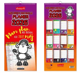 Kalendarz 2026 ścienny planer Sheepworld szczery - Kukartka