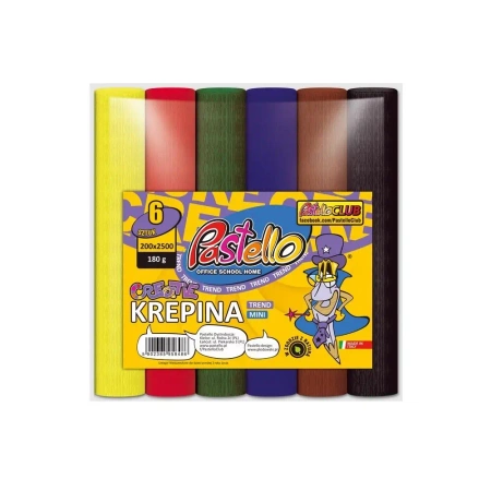 Krepina 20x250cm 180g 6 kolorów - Alfa Pastello