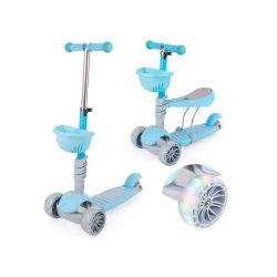 Hulajnoga z siodełkiem 2w1 trójkołowa led - Lena