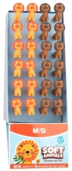 Długopis wymazywalny soft animals nieb (24szt) M&G