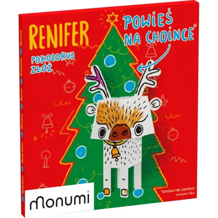 Zawieszka Cubehead Christmas Mini. Renifer - Monumi