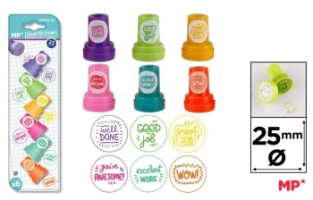 Stempelki dla dzieci angielskie 6szt - MP Main Paper