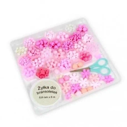 Koraliki odcienie różu 594el - Polsirhurt