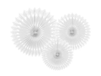 Rozety dekoracyjne białe 20x30cm - PartyDeco