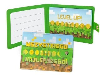 Portfelik Wszystkiego najlepszego piksele - Kukartka