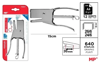 Zszywacz nożycowy 15cm + zszywki 24/6 - MP Main Paper