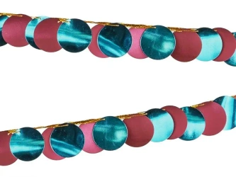 Girlanda metalizowana Kółka 2,2m - PartyDeco