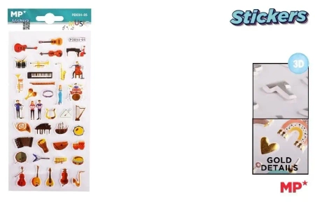 Naklejki 3D instrumenty - MP Main Paper