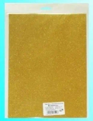 Karton brokatowy obustronny złoty 23x33cm 5 ark - Galeria Hobby