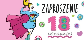 Zaproszenie Urodziny 18 - Dziewczyna (5szt) - Henry