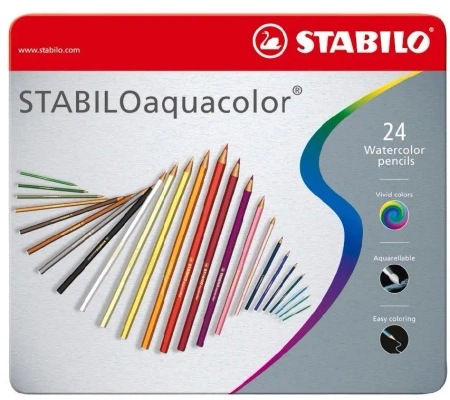 Kredki akwarelowe Aquacolor 24 kolory STABILO