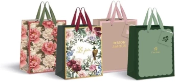 Torebka duża 33x46x10cm gold mix - INTERDRUK