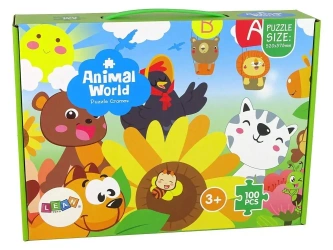 Puzzle 100 Zwierzątka - Leantoys