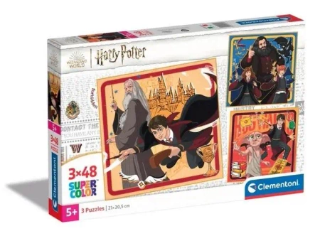 Puzzle 3x48 Super Kolor Harry Potter - Clementoni