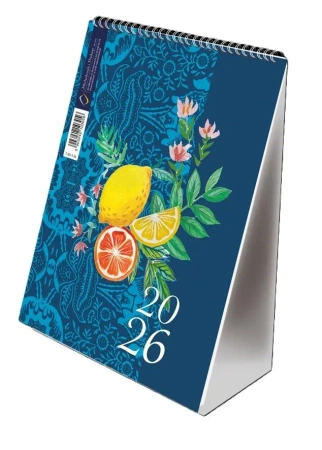 Kalendarz 2026 A5 pionowy ze spiralką cytrusy - Michalczyk i Prokop
