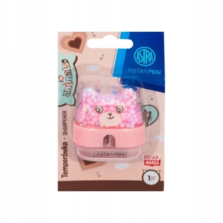 Temperówka manualna, pojedyncza, z pojemnikiem Astra różowy