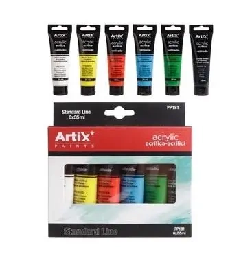 Zestaw farb akrylowych 6 kolorów 6x35ml - MP Main Paper