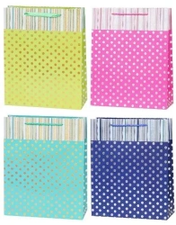 Torebka Lux 26x32x10cm kropki mix ROZETTE