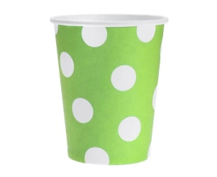 Kubeczki papierowe pistacjowe groszki 270ml 6szt - Godan