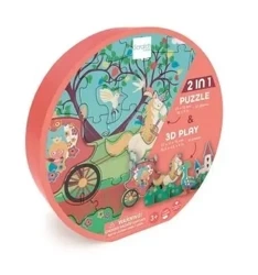 Puzzle 2w1 2D i 3D scenografia Księżniczka - Scratch