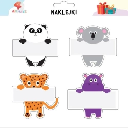 Naklejki zwierzaki na szafkę i zeszyt 1 - All4Kids
