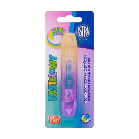 Korektor i klej w taśmie 2w1 ASTRAPEN Pastel Line - 1 szt. blister - ASTRA art-pap