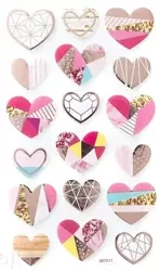 Naklejki z pianki serca 18szt - Dalprint