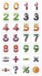 Magnesy 28szt Liczby - Fandy